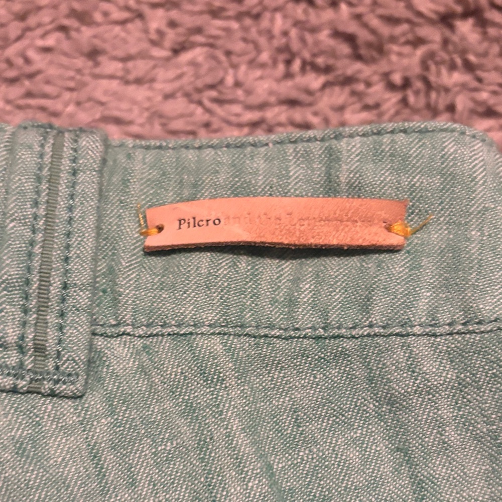 Pilcro And The Letter Press Anthropologie Light Green Wide-Leg Trousers - Picture 5 of 6